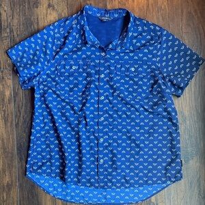 Women’s  Short Sleeve button up Eddie Bauer shirt size XL (G)